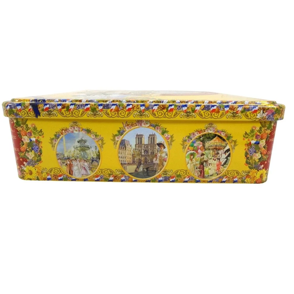 La Cure Gourmande Paris Tin Yellow French Landmark Belle Epoque‎ Metal Box